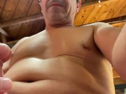 EDGING AND EATING CUM AS IT TRICKLES OUT OF MY COCK