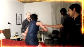 interracial , la cojida de una puta entre amigos la cojen y la recojen primera parte