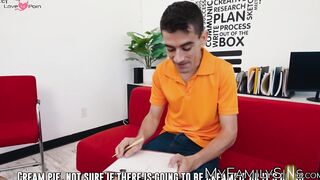 Angela White gives hung dude intense cock and balls sucking