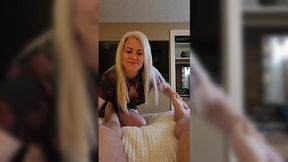 A hot milf reaches the highest point of female orgasm with her lover