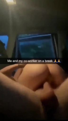 Me and my co-worker on a break
