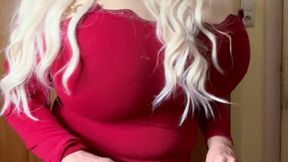 CupKCindy sexy lady in red dress turning left and right using your server luxurious body tit worship enjoy her Curve Sexy Goddess drum and blonde hair blue eyes