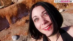 Hot Chicks Gets Bug Titties Sucked On The Beach - JuliaReaves