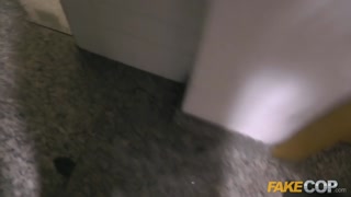 Fake Cop Slutty Spanish cock sucker gets cum on glasses