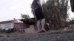 Amateur guy depantsed in the street