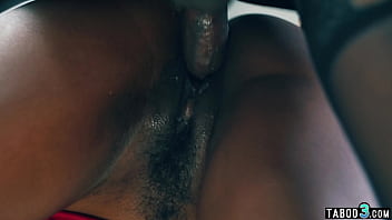 Ebony boss orders her black TS secretary Leilani Li to fuck her dark pussy