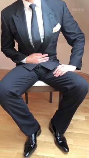 Black Suit Masturbation