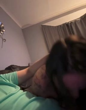 Sucking his dick in the Livingroom