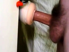 Fleshlight fuck with twitching orgasm