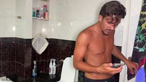 Young man's friend and girlfriend give him a double penetration treat