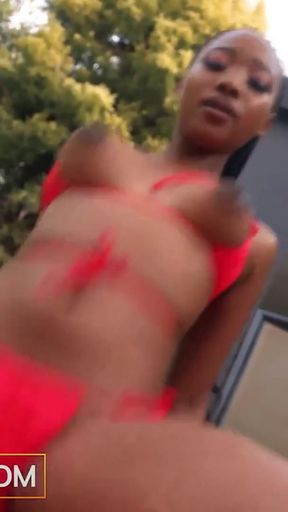 Big Tits &amp; Ass Ebony College Babe Pounded ROUGH In Interracial Audition   Clip 2