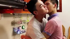 Asian Twinks 18+ Share a Passionate Kiss in Intimate Gay Session