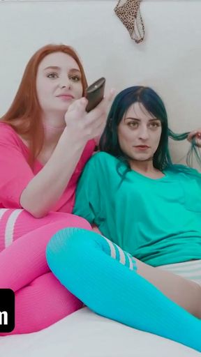 Super Hot Stepsister Thots Lacy Lennon &amp; Jewelz Blu Are Home Alone With Their Stepbro's Raging Boner   Clip 1