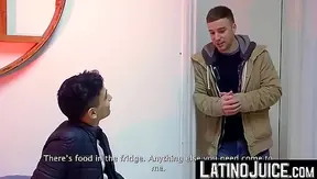 Latino - Jock homo Jonas Matt wanks dick while bred hard by Felipe