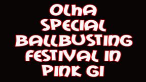 Olga pink gi ballbusting festival