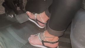 Leather Pants and Sparkly Sandals on the pedals