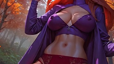 Adult cartoon! Sexy big boobs bouncing and dancing
