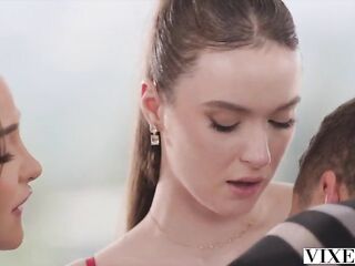 VIXEN Curvy Playgirl Rissa May Likes To Share Her Hubby's Knob With Stunner Hazel Moore