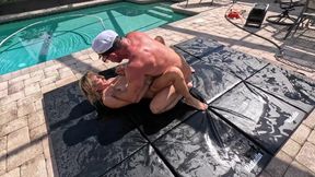 Mixed Wrestling - Lora Cross Vs Kenny Kumshot the Champion