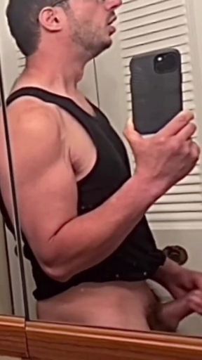 Hot Young Guy Masturbates His Giant Cock