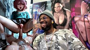 hardcore petite transgender cowgirl fucking a gooner until she cums all over her body, ai generated