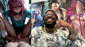 hardcore petite transgender cowgirl fucking a gooner until she cums all over her body, ai generated