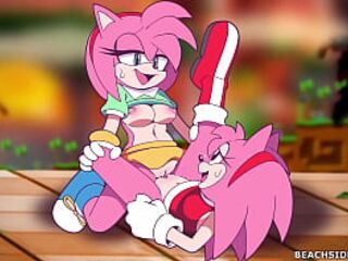 Sonic the Hedgehog: Amy Rose X Amy Scissoring [Beachside Bunnies & Senshion] (5-20-2024) (Lesbian Selfcest/Classic & Modern/Sonic Generations)