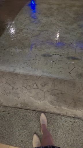 Exposing Underwear in a Motel Garage