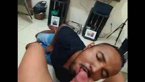Deep Throat Danger: Slim Guy Takes Massive Black Cock — Raw Interracial Blowjob Madness –