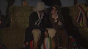 Gorgeous blonde cowgirl gets fucked hard