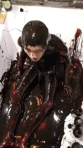 Stuck in molasses bath (treacle) messy (by wamlover associal)