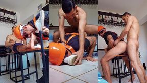 operario fardado saiu do trampo pra dar o cu pro engenheiro