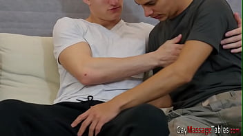 Gay masseuse gets ass rammed