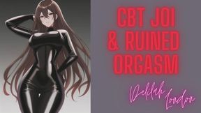 CBT Instructions & Ruined Orgasm JOI from British Goddess [AUDIO]