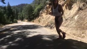 Hot couple ride motorcycle up mountain to fuck!