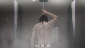 Rosa pastel con gojo y geto de fondo