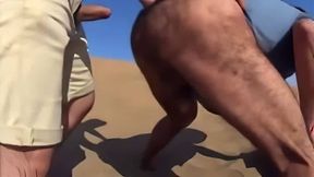 Bareback Outdoor Adventure With A Stranger On A Dune