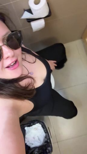 pawg public bathroom masturbation