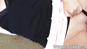 Street beauty gets fucked and fed by a big dick&#x1F346; client
