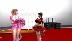 Dirty pro wrestling between two cheerleaders: Sara vs Alex Low