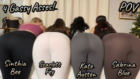 Get Nose Deep in These 4 Gassy Asses! - POV - Scarlett Fey - Kate Austen - Sabrina Blue - Sinthia Bee - Classic