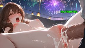 Step Stepsister's Fireworks Creampie While Line Watches Outside - Two