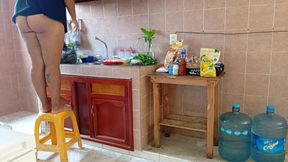 Chubby Mom in the Kitchen 1