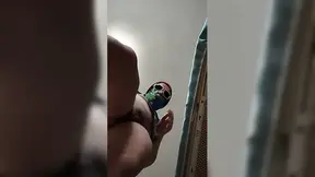 Sexy wife prepares lunch naked in the kitchen.