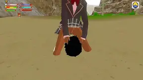 Student Submits to Milfs Domination Under Golden Sunset Waves