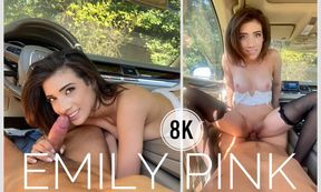 Enjoy sex in the car with hot Emily