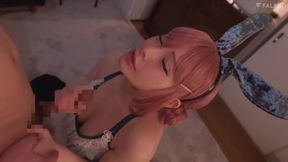 Asian Teen Cosplayer&#039;s Red-Haired Surprise, Censored