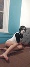 Cute Femboy fucked her Petit Ass with huge Dildo