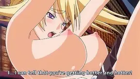Busty anime blonde gets her wet pussy pounded in the school library