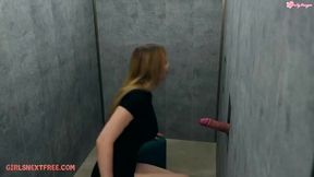 Polly Yangs' Thrilling Glory Hole Encounter with Two Massive Surprises!